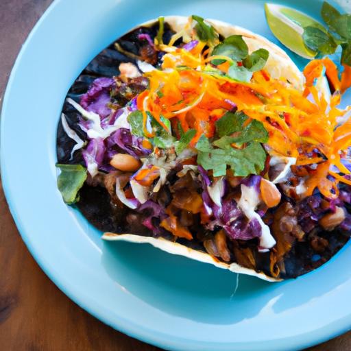 Fiery‌ Black Bean⁣ Tacos ‌Topped with Crunchy Cabbage Slaw