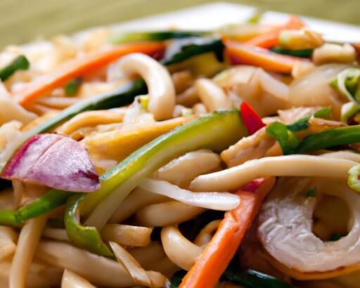 Savory Veggie Udon Stir-Fry: A Flavorful Asian Delight