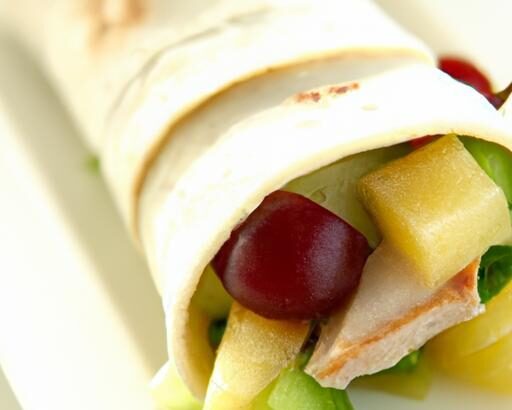 Fresh & Fruity: Chicken Salad Wrap with Juicy Grapes Delight
