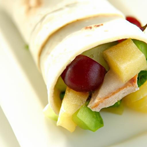 Fresh & Fruity: Chicken Salad Wrap with Juicy Grapes Delight
