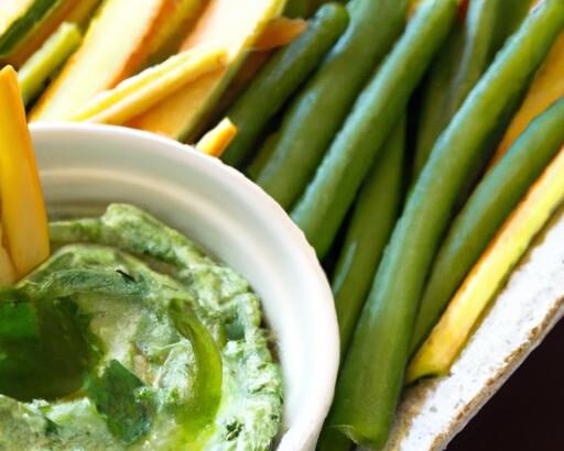 Fresh & Healthy Spinach White Bean Dip with Veggie Sticks