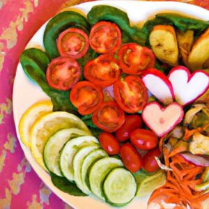 Heart-Shaped Veggie Platter: A Fresh Valentine’s Delight