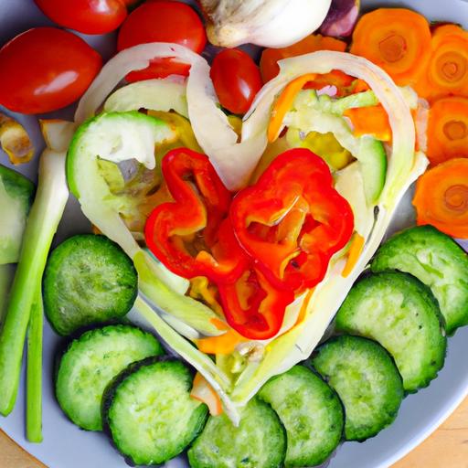 Heart-Shaped Veggie Platter: A Fresh Valentine's Delight