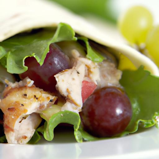 Fresh & fruity: Chicken Salad Wrap with Juicy Grapes Delight