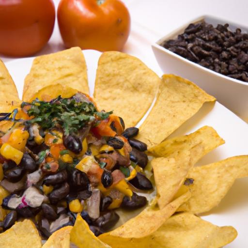 Zesty Black Bean & Corn Salsa with Crispy Baked Chips