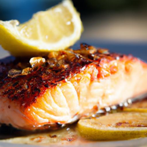 Sizzling BBQ Salmon with Zesty Lemon Butter Sauce Delight