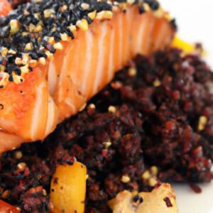 Bold Flavors: Blackened Salmon Served with Nutty Quinoa