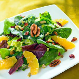 Bright Bites: Spinach, Walnut, and Orange Salad Delight
