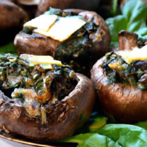 Savory Stuffed Portobello Mushrooms with Spinach & Feta