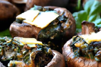 Savory Stuffed Portobello Mushrooms with Spinach & Feta