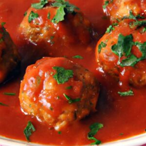 Savory Turkey Meatballs Simmered in Rich Marinara Sauce