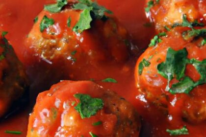 Savory Turkey Meatballs Simmered in Rich Marinara Sauce