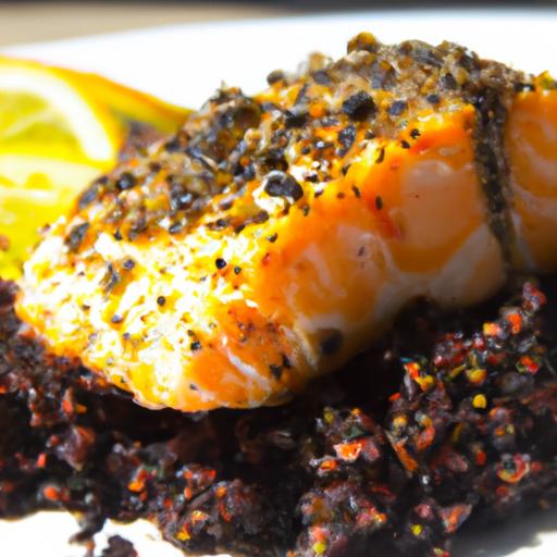 Bold Flavors: Blackened Salmon Served with Nutty Quinoa