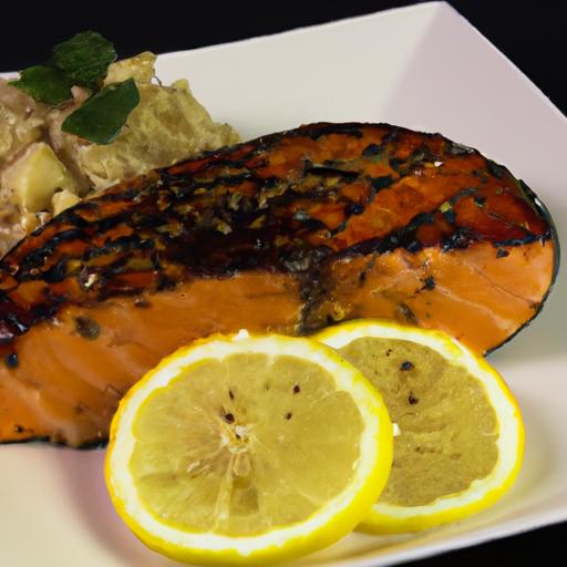 sizzling BBQ Salmon with Zesty Lemon Butter Sauce delight