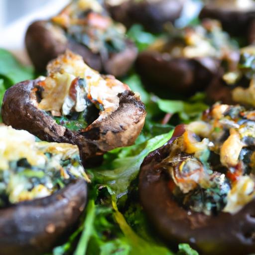 Savory Stuffed Portobello Mushrooms‌ with ⁣Spinach & Feta