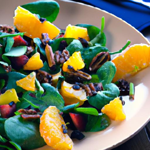 Bright​ Bites: Spinach, Walnut,⁢ and Orange Salad‍ Delight