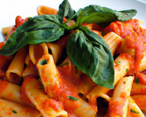 Indulge in Creamy Tomato Basil Pesto Pasta Delight