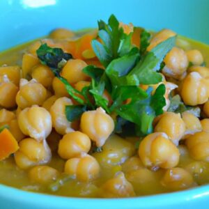 Golden Harvest: Turmeric Chickpea & Spinach Stew Delight