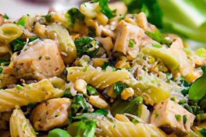 Wholesome Chicken Pesto Pasta Salad with Whole Wheat Flair