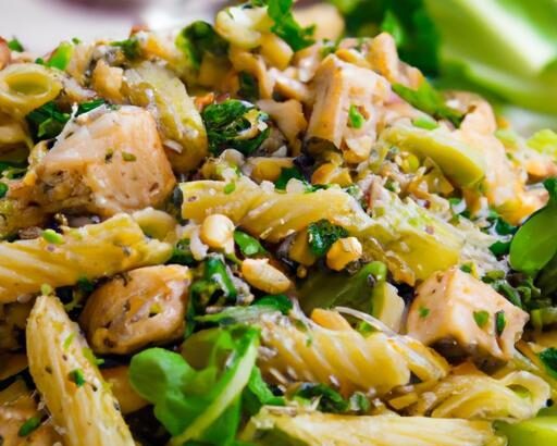Wholesome Chicken Pesto Pasta Salad with Whole Wheat Flair
