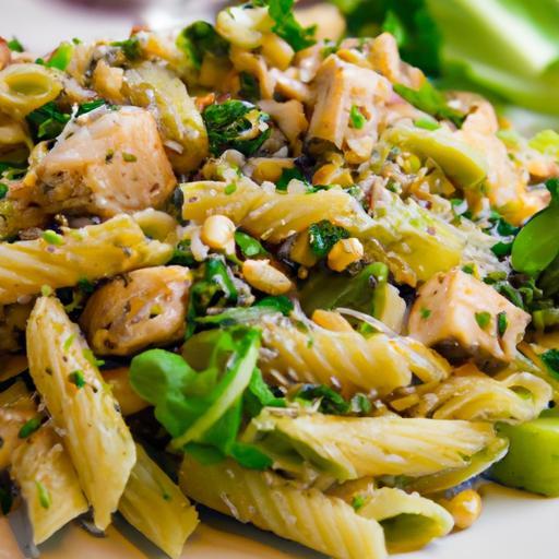 Wholesome Chicken Pesto Pasta Salad with Whole Wheat Flair