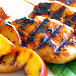 Savor Summer: Juicy Grilled Chicken and Peach Skewers Delight