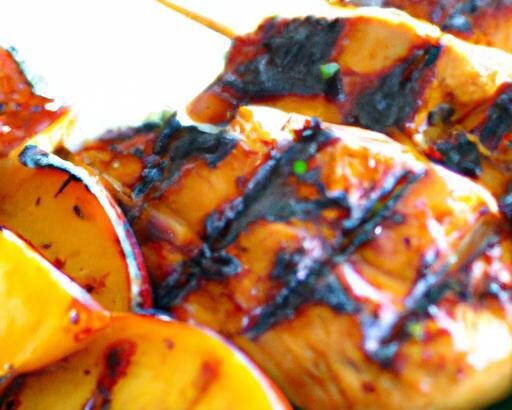 Savor Summer: Juicy Grilled Chicken and Peach Skewers Delight