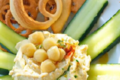 Crunchy Cucumber Bites with Creamy Hummus Delight