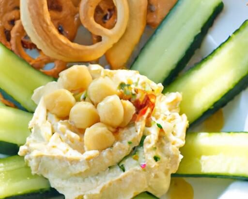 Crunchy Cucumber Bites with Creamy Hummus Delight