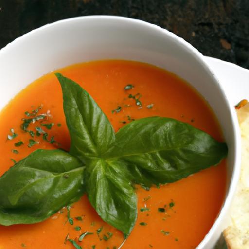 Silky Tomato Basil Soup with a Golden Olive Oil Drizzle