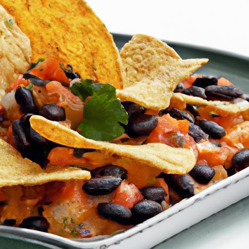 Zesty Black Bean & Corn Salsa with Crispy Baked Chips