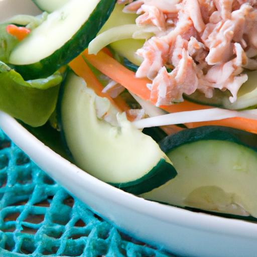 Refreshing Delight: Cucumber Slices Topped ​with Tuna Salad