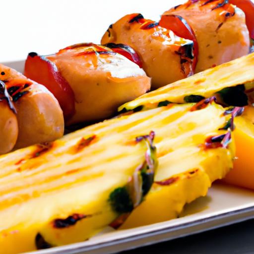 Savor summer: Juicy Grilled Chicken and Peach Skewers Delight