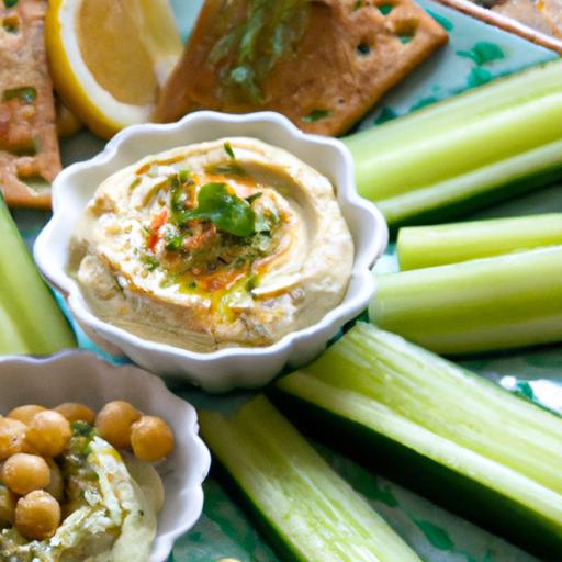 Crunchy Cucumber Bites with Creamy Hummus Delight