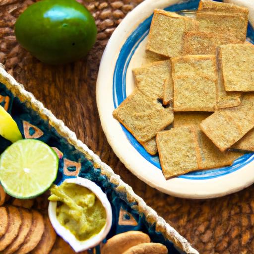 Crunchy Whole Grain ⁣Crackers Perfectly Paired with Guacamole