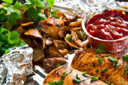 Grilled BBQ Chicken Enchiladas Wrapped in Foil Magic