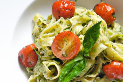 Bright and Fresh: Pasta with Pesto and Cherry Tomatoes