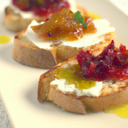 Savory Bliss: Goat Cheese & Fig Jam Crostini Delight