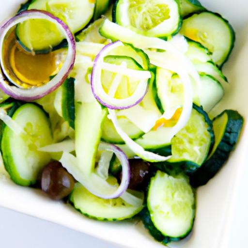 Kamut Salad Delight: ⁤Refreshing Cucumber and Olive Mix