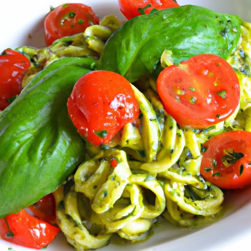 Bright and Fresh: Pasta with Pesto and Cherry Tomatoes