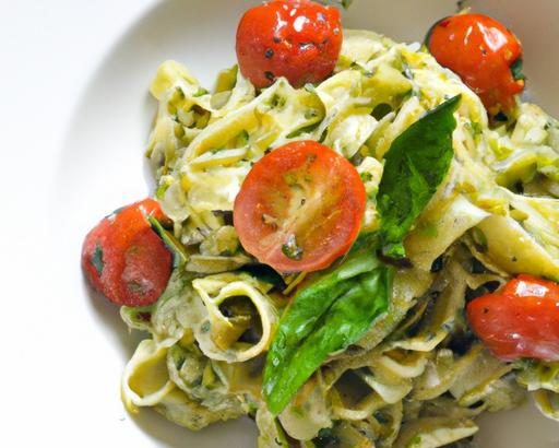 Bright and Fresh: Pasta with Pesto and Cherry Tomatoes