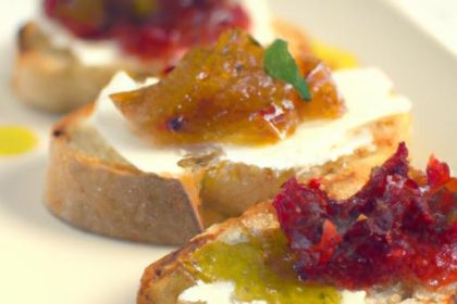 Savory Bliss: Goat Cheese & Fig Jam Crostini Delight