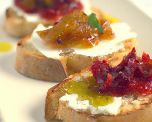 Savory Bliss: Goat Cheese & Fig Jam Crostini Delight